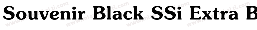 Souvenir Black SSi Extra Bold字体转换